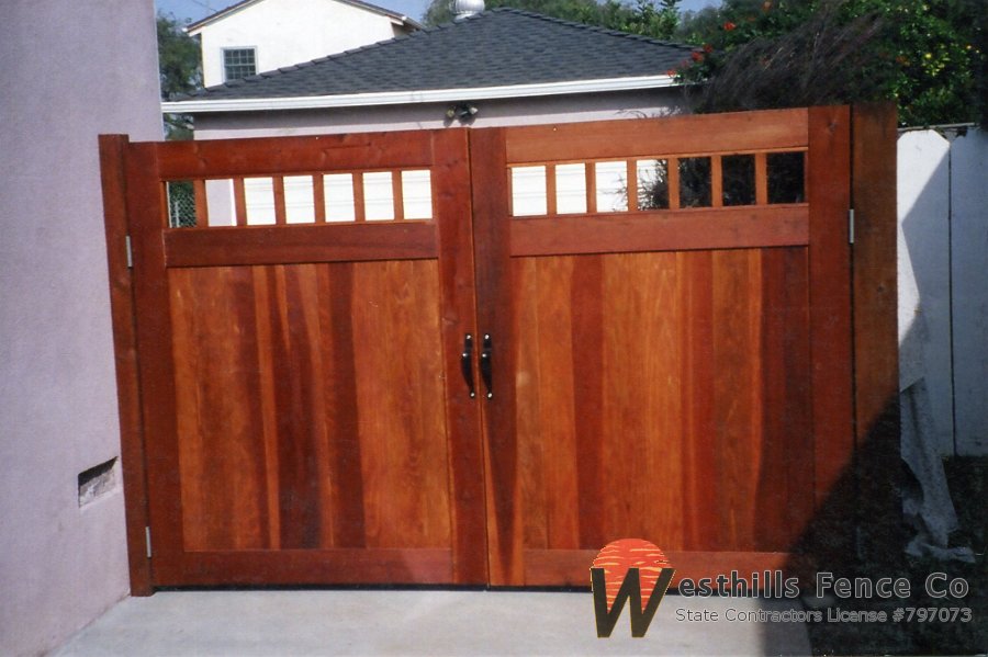 Custom double wood gates